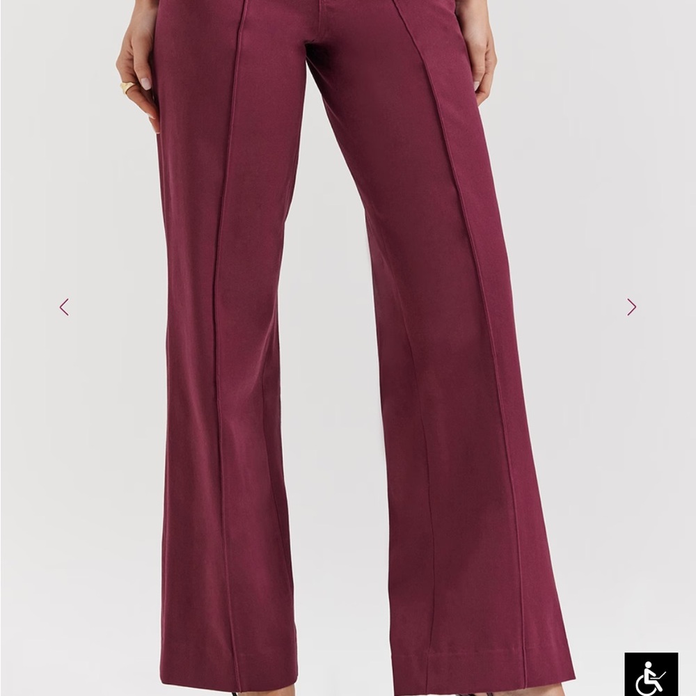 HOUSE of CB wine colored Pants w/pockets & flared bottom-LIKE NEW CONDITION